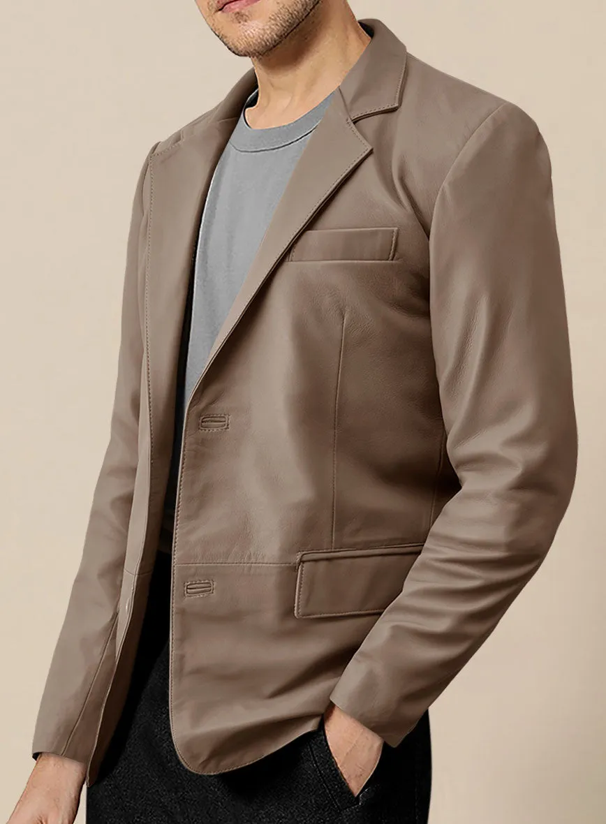 Soft King Brown Leather Blazer