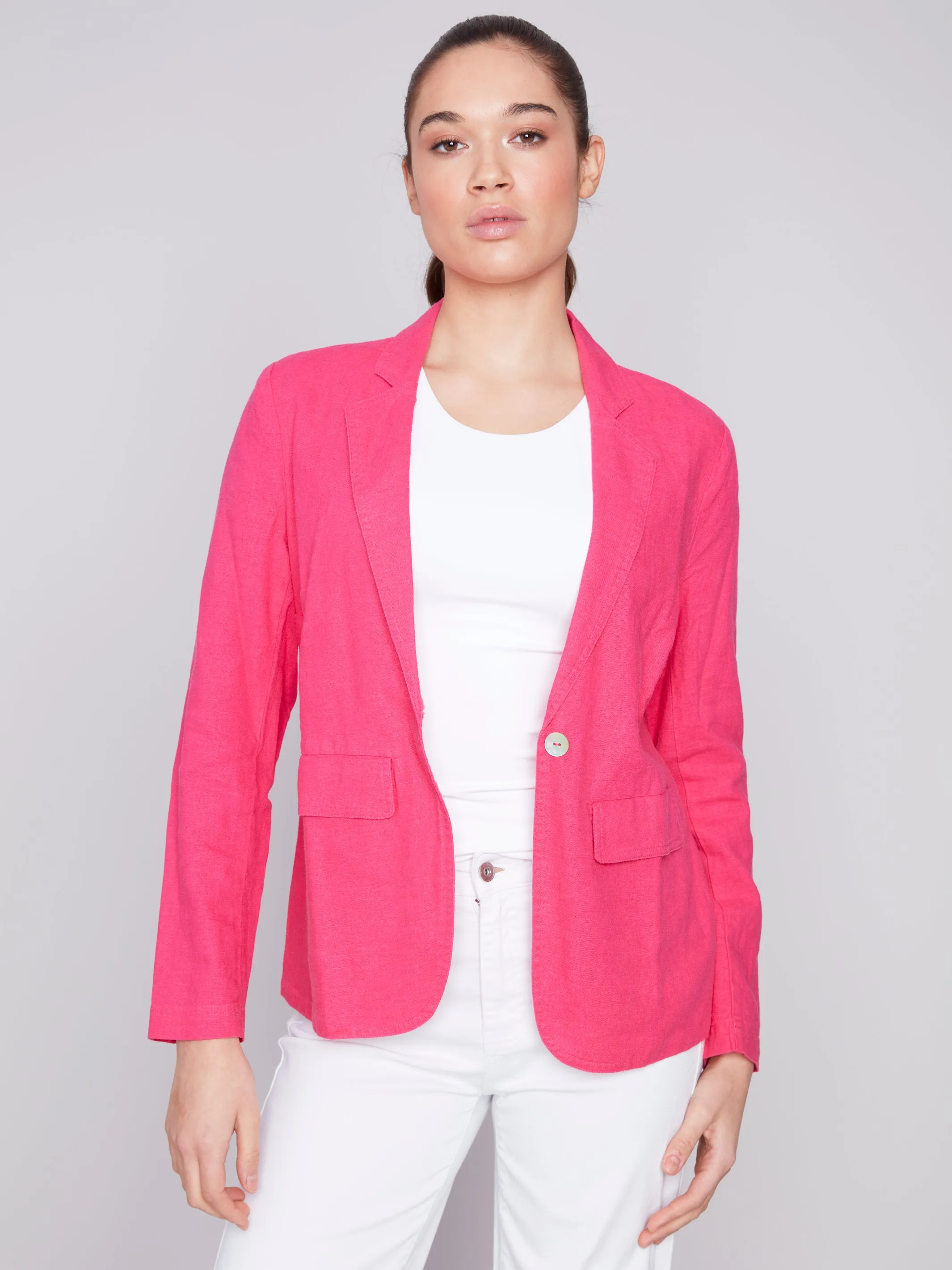 Solid Linen blazer
