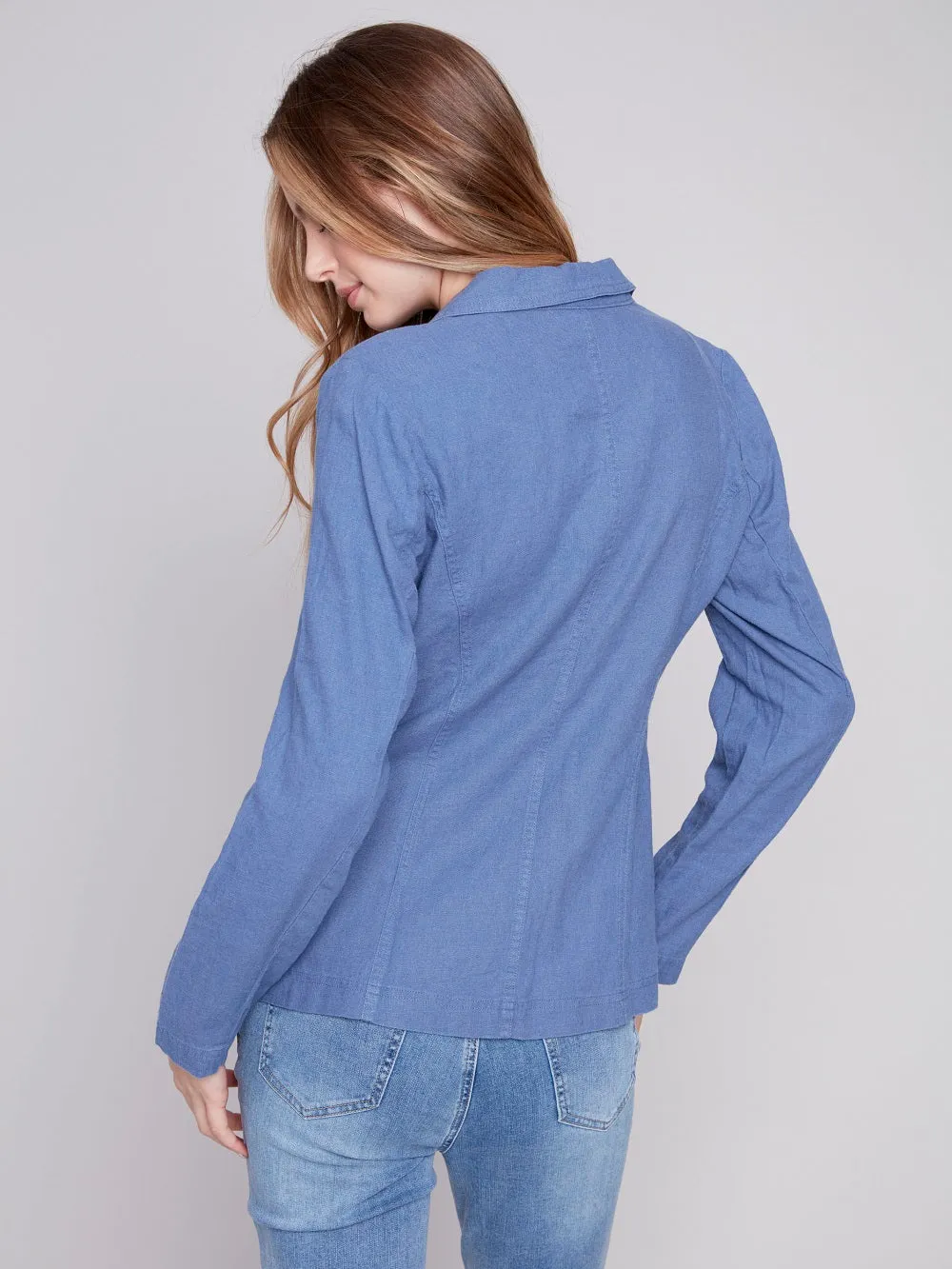 Solid Linen blazer
