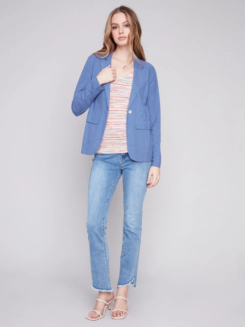 Solid Linen blazer