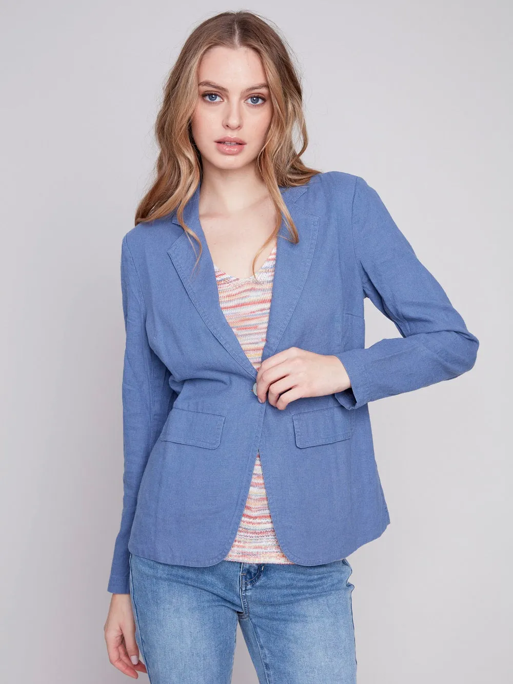 Solid Linen blazer