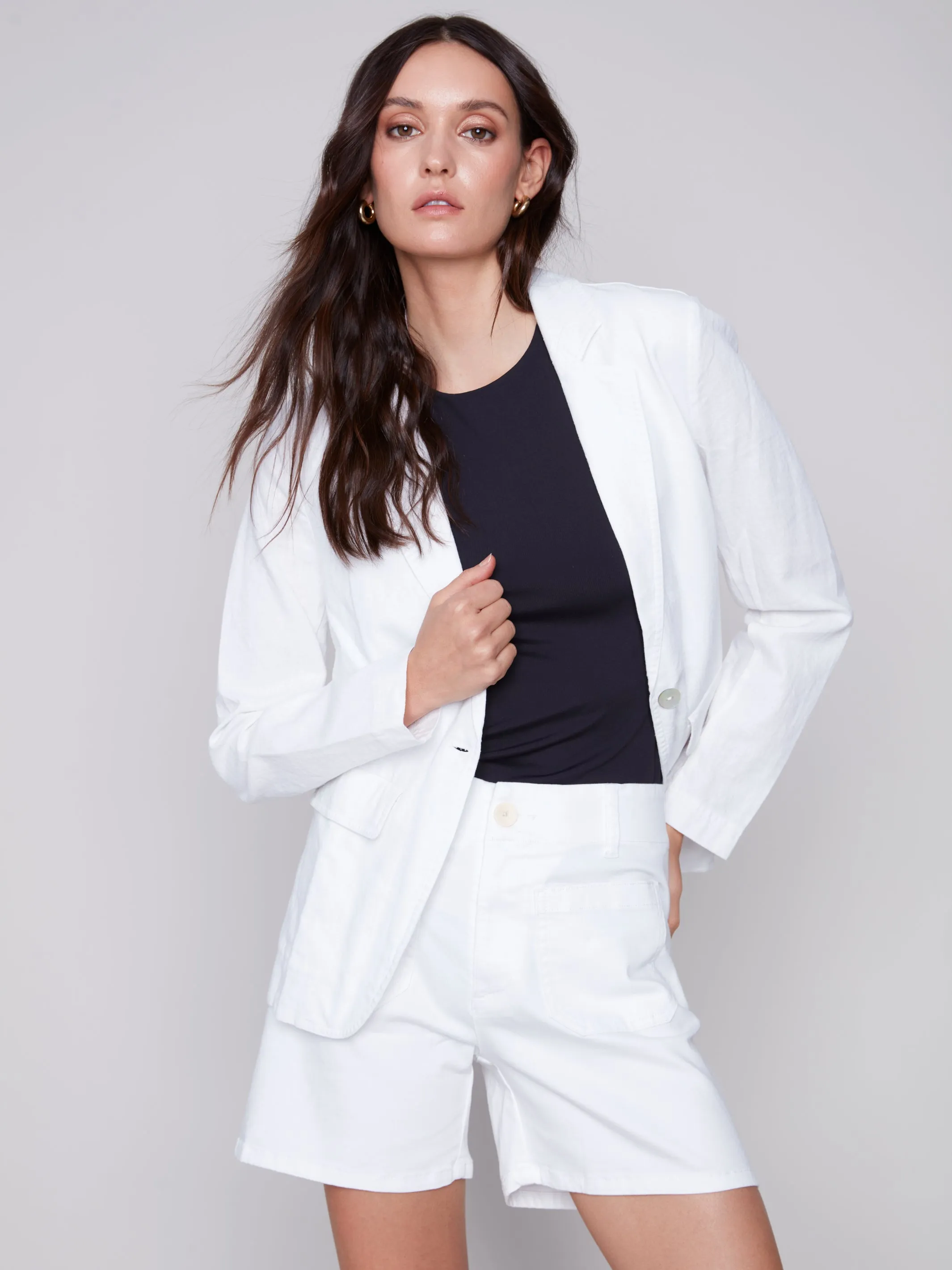 Solid Linen blazer