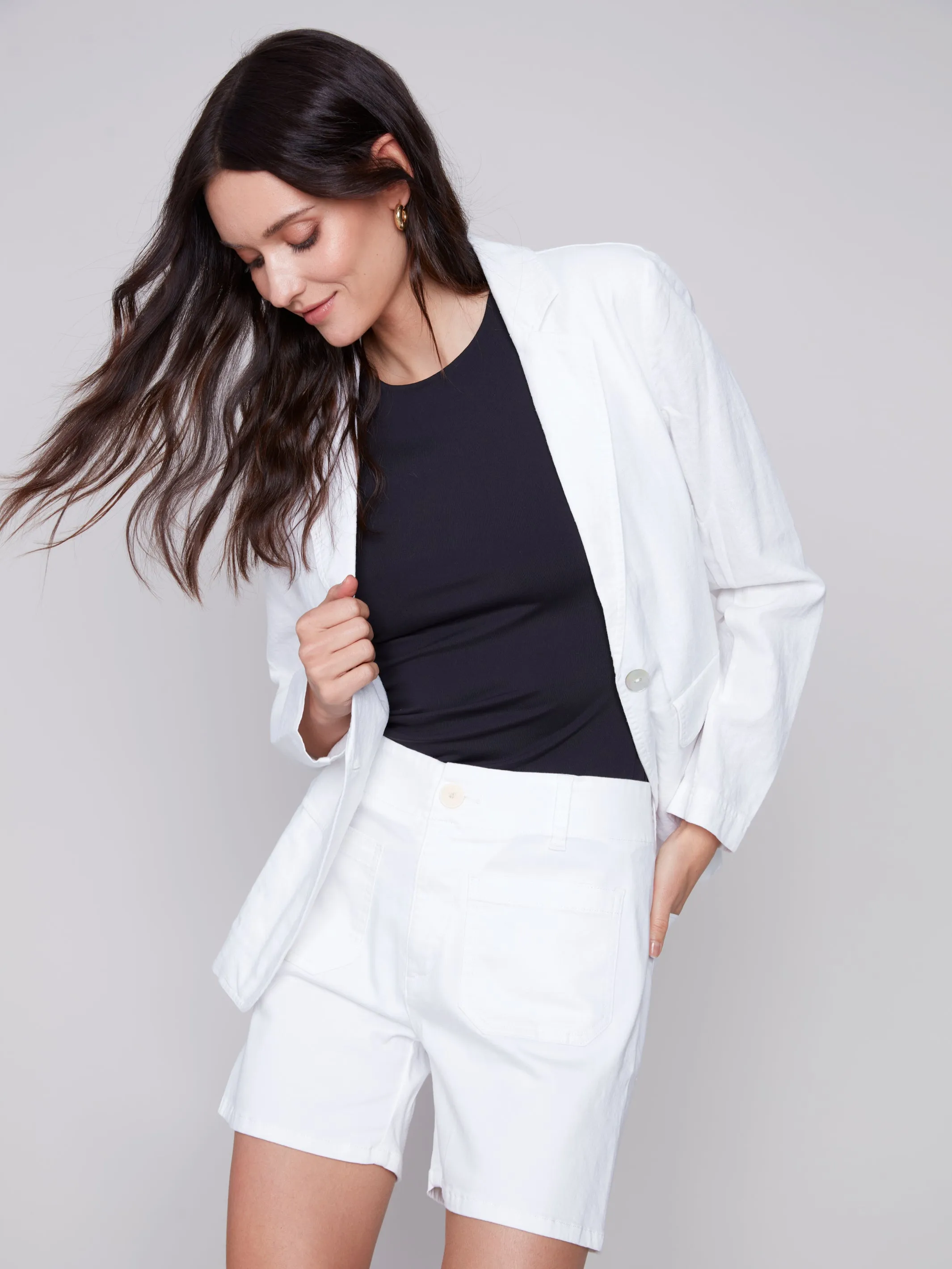 Solid Linen blazer