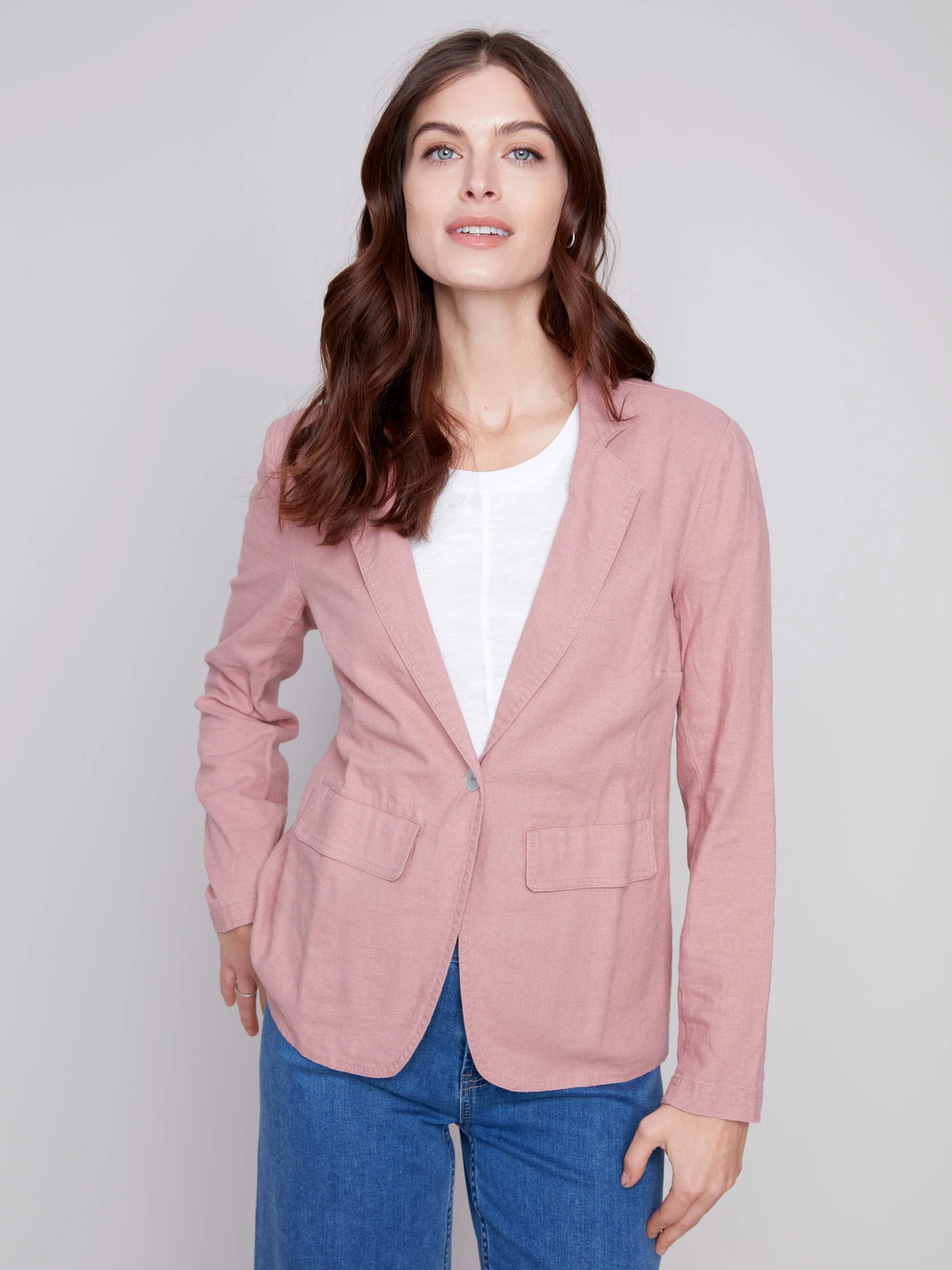 Solid Linen blazer