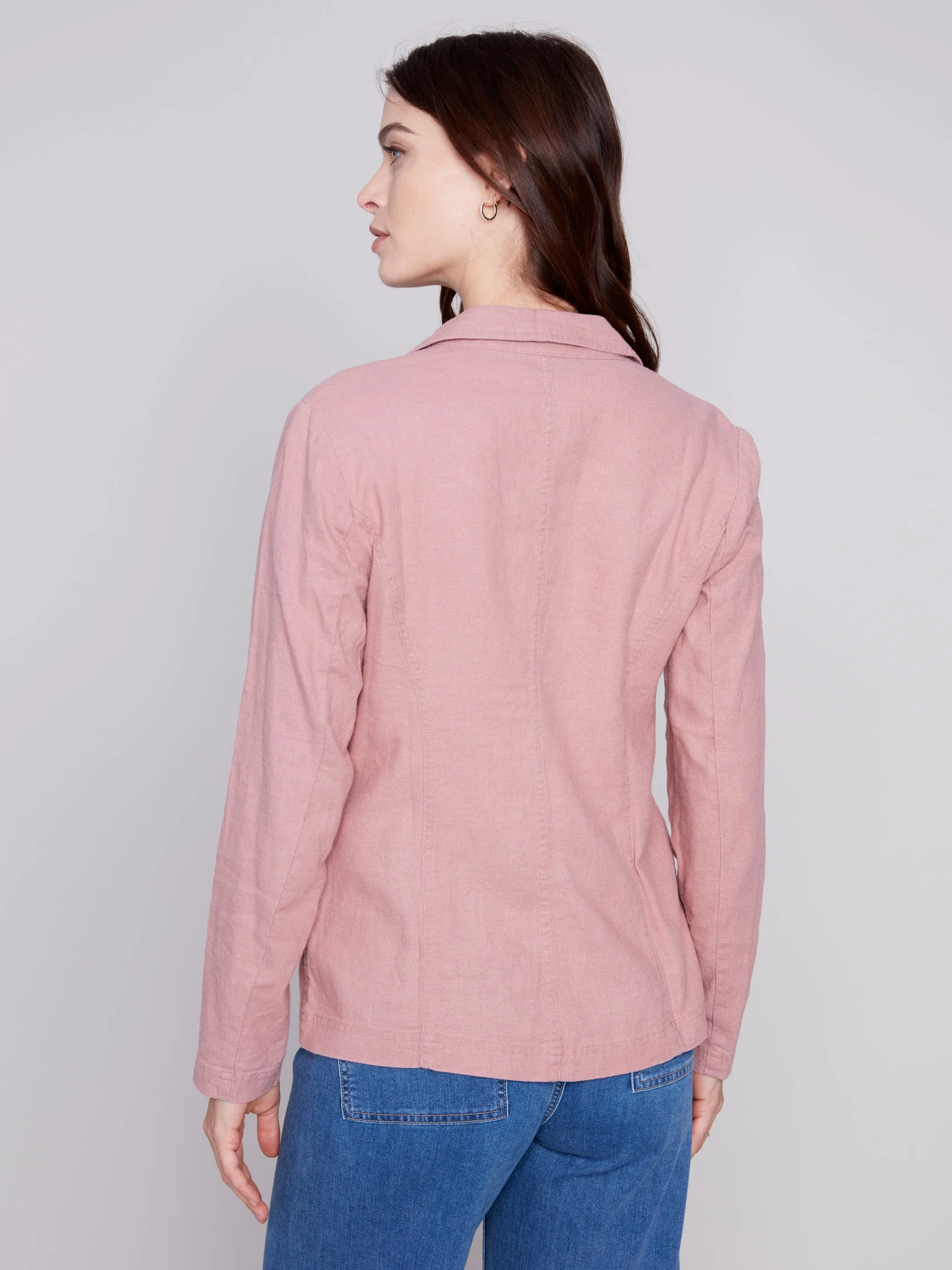Solid Linen blazer
