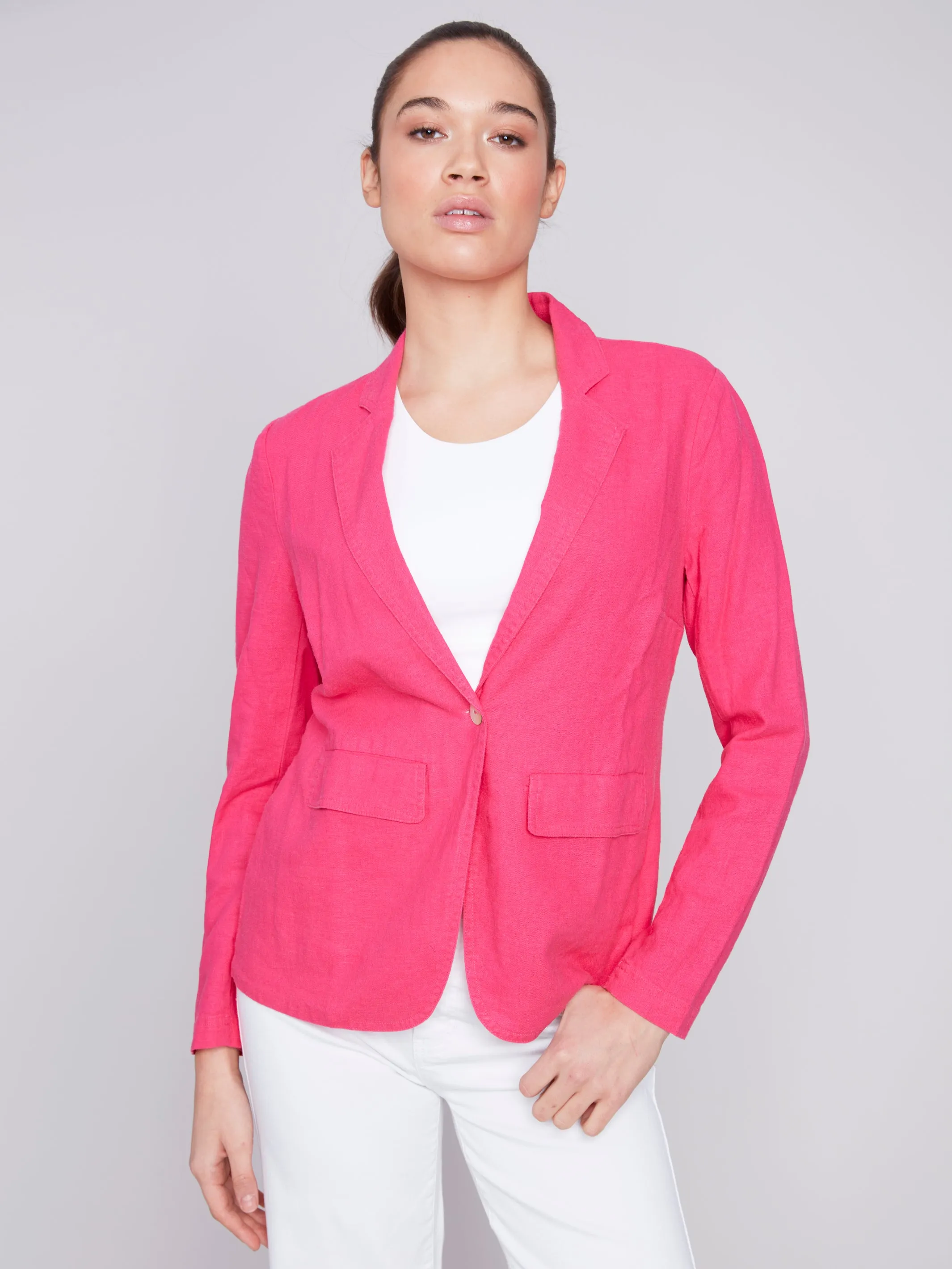 Solid Linen blazer