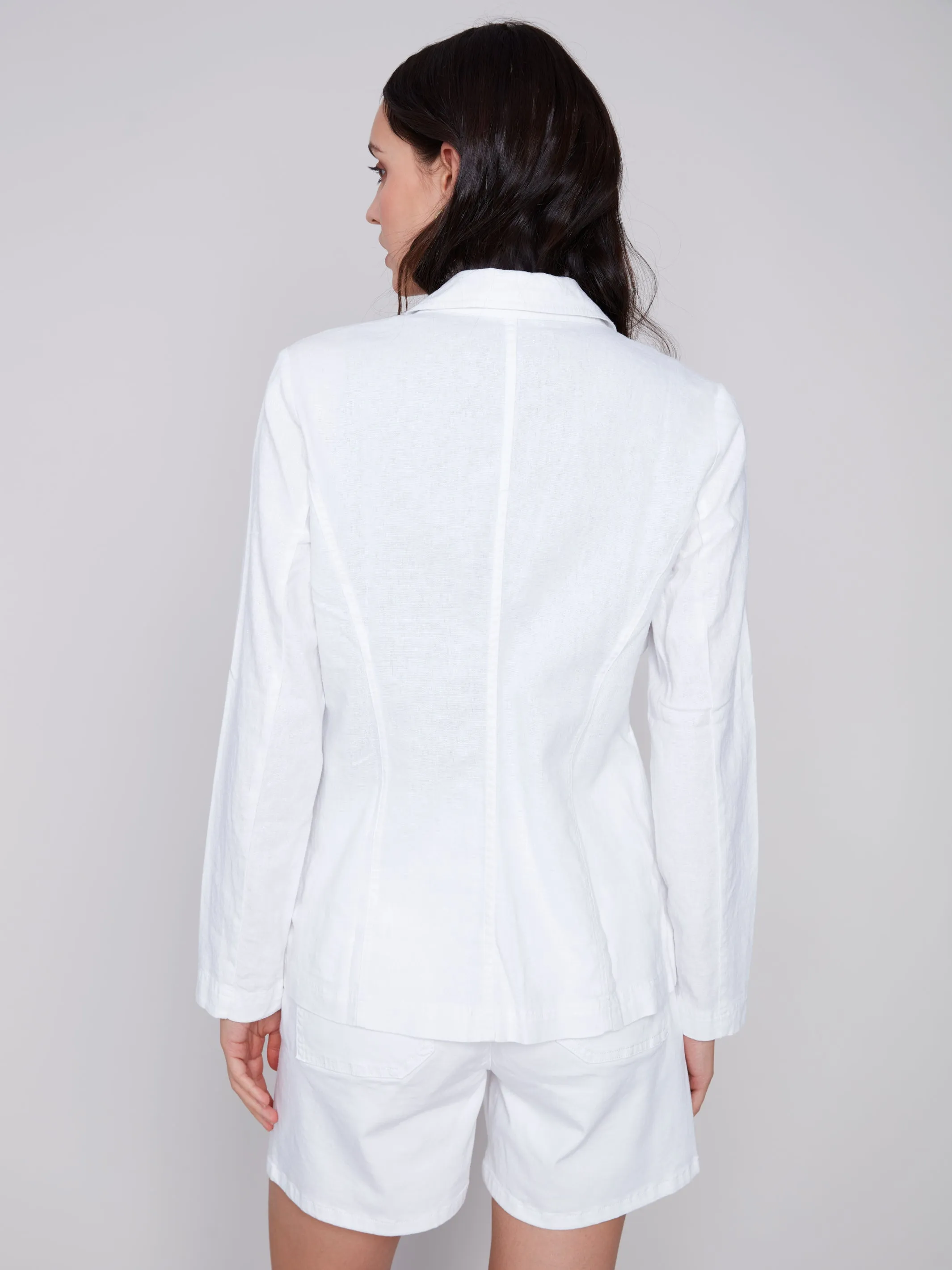 Solid Linen blazer