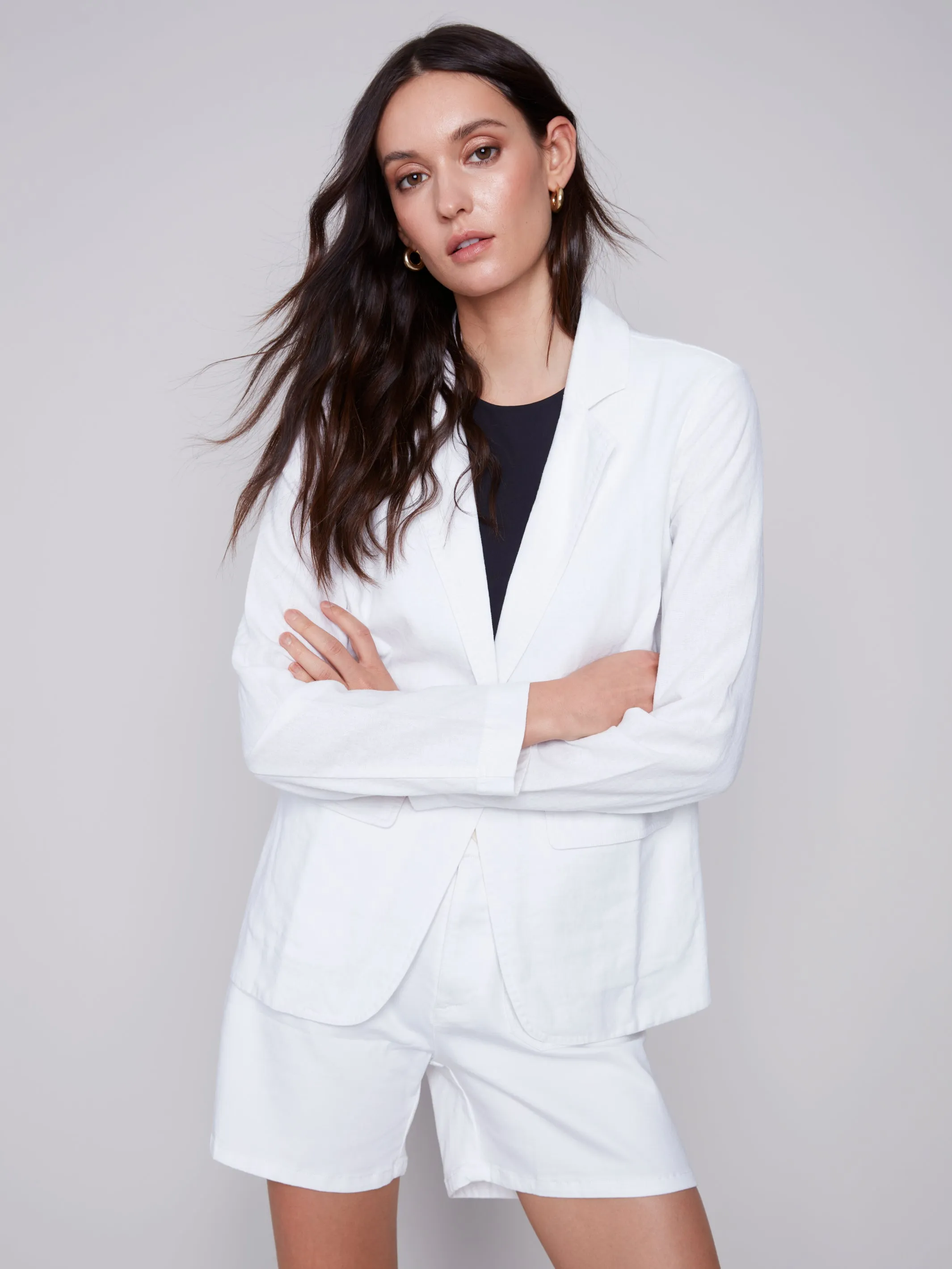 Solid Linen blazer