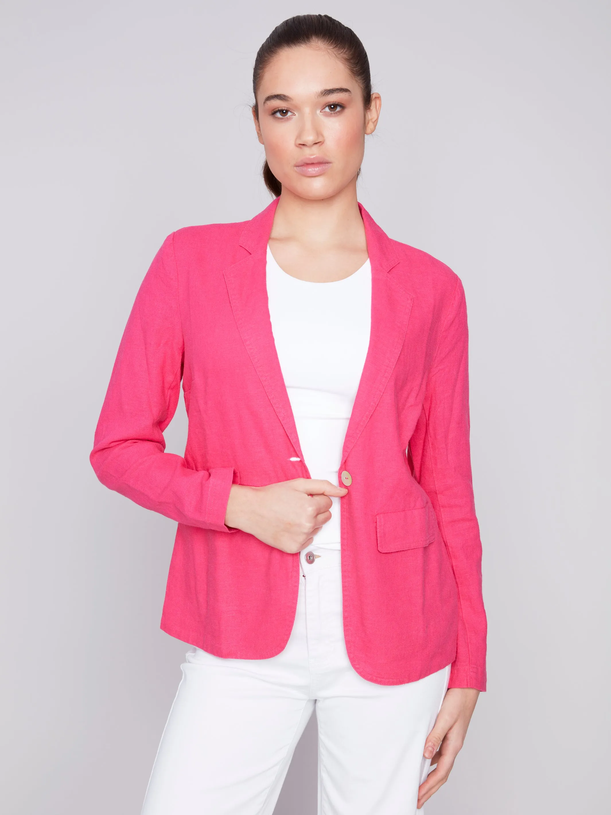 Solid Linen blazer