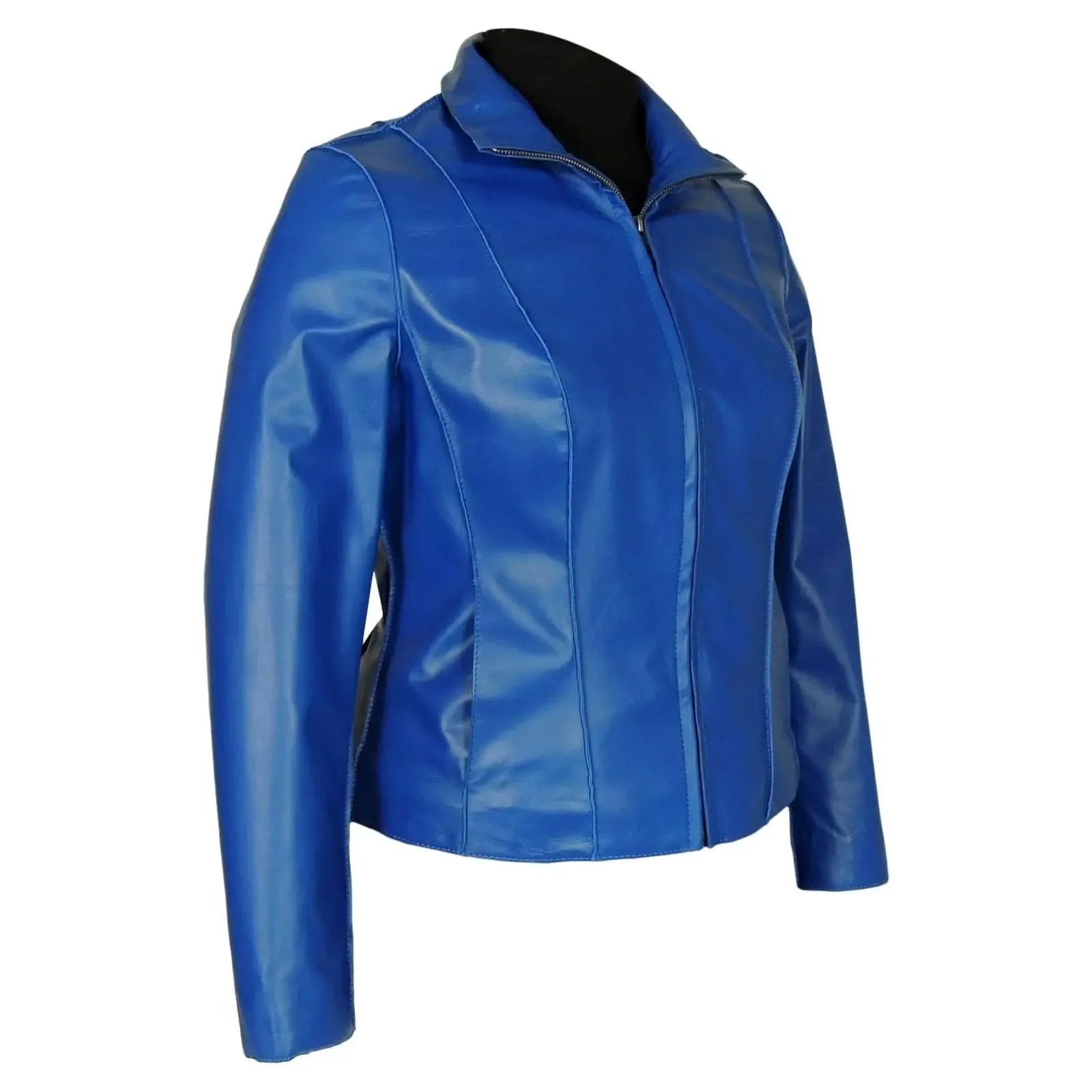 Sophisticated Aaliyah Women's Tan Sheepskin Leather Blazer