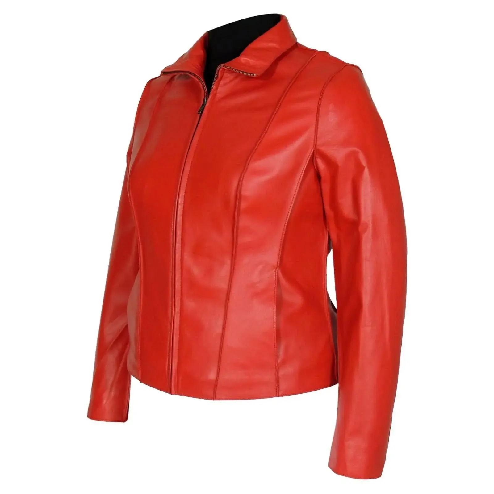 Sophisticated Aaliyah Women's Tan Sheepskin Leather Blazer