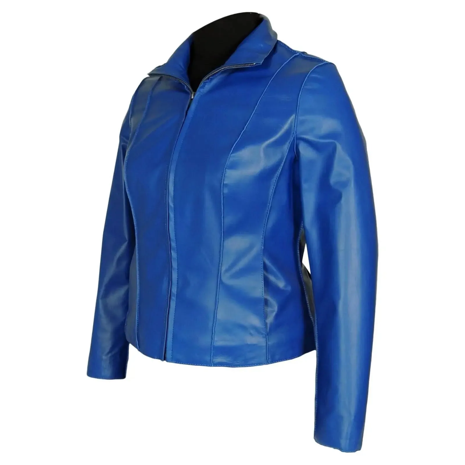 Sophisticated Aaliyah Women's Tan Sheepskin Leather Blazer