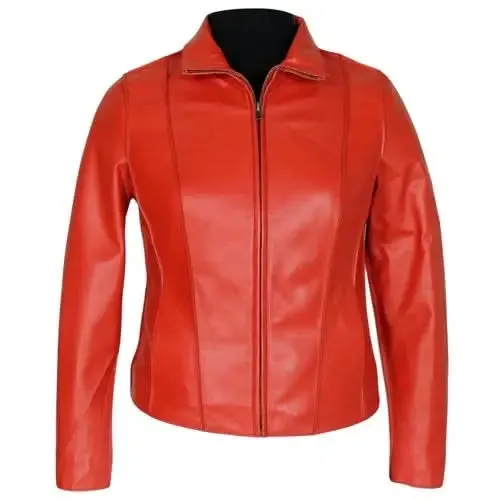 Sophisticated Aaliyah Women's Tan Sheepskin Leather Blazer