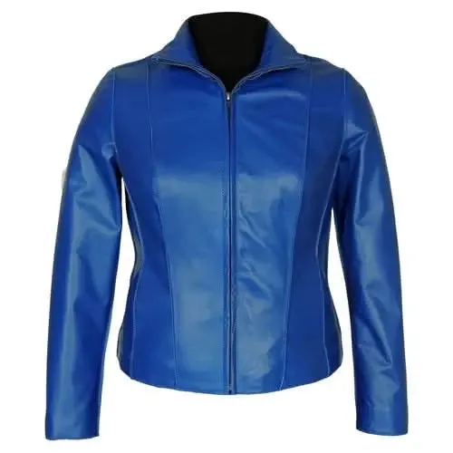 Sophisticated Aaliyah Women's Tan Sheepskin Leather Blazer
