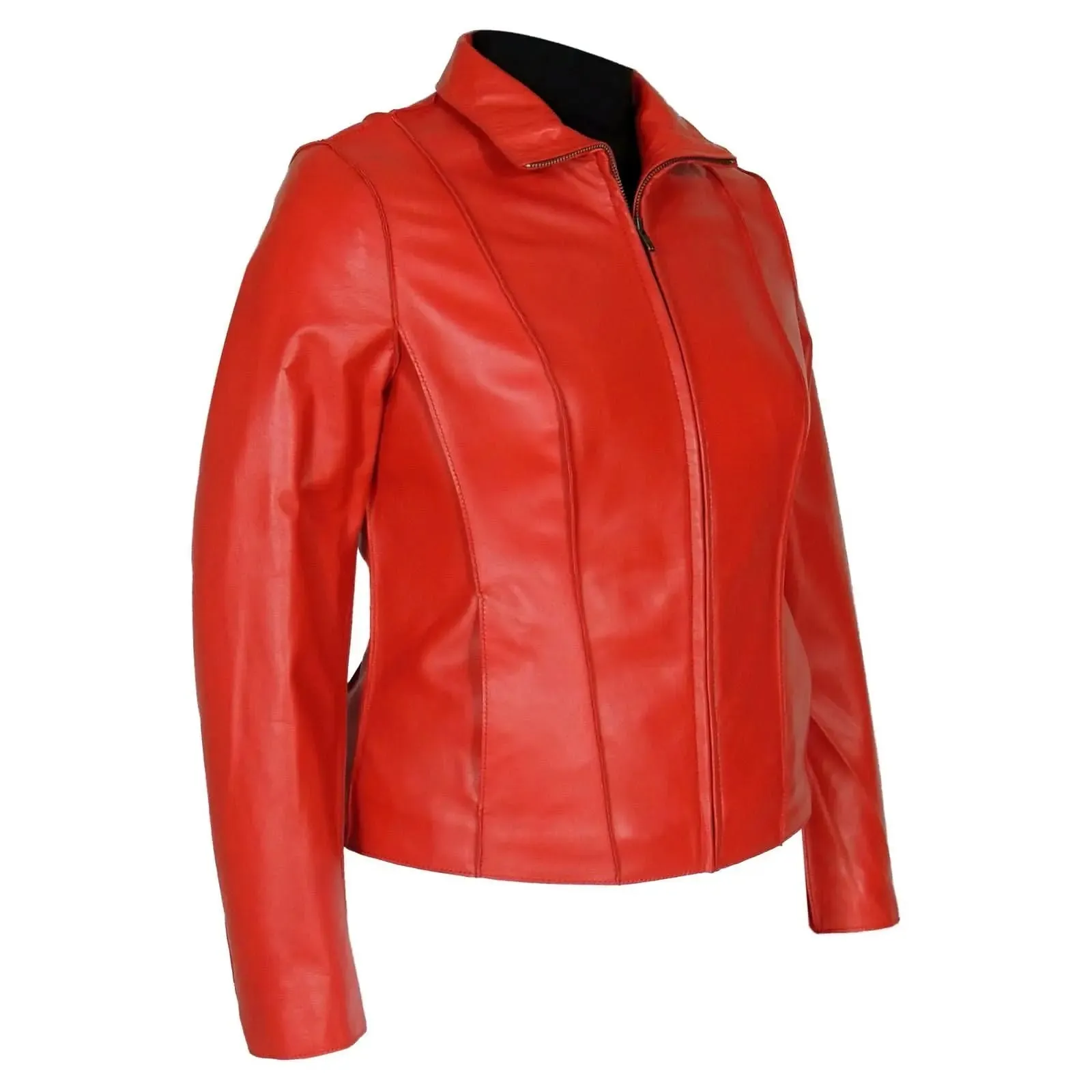 Sophisticated Aaliyah Women's Tan Sheepskin Leather Blazer