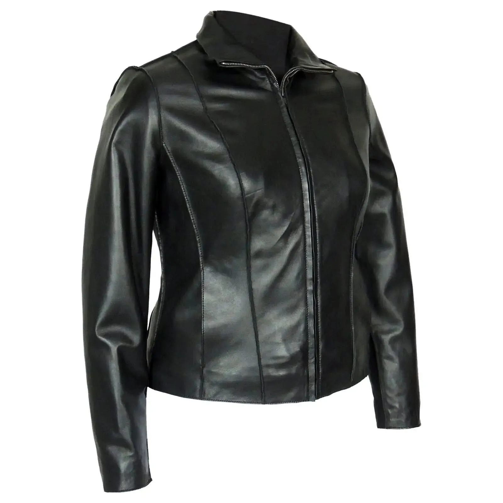 Sophisticated Aaliyah Women's Tan Sheepskin Leather Blazer