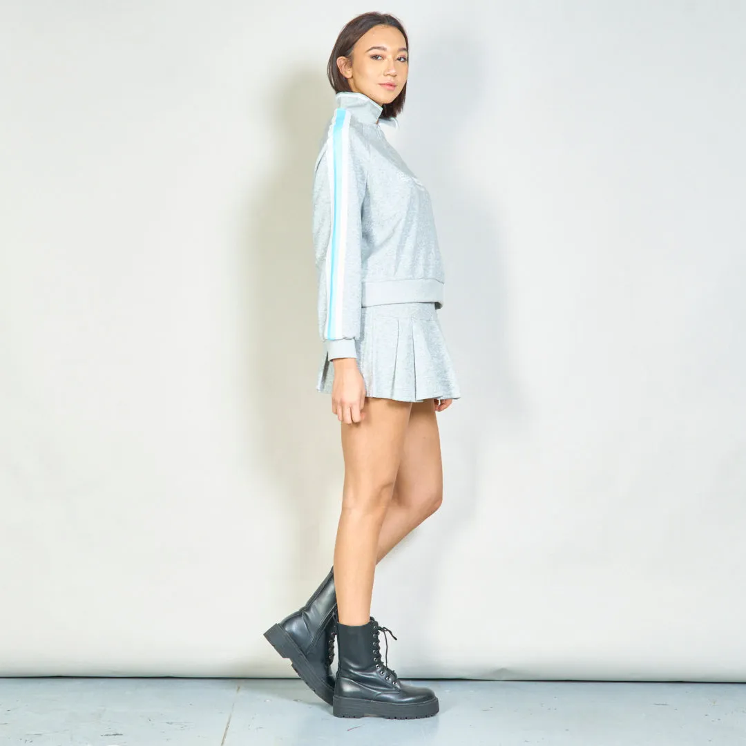 Sporty sweatshirt and pleated skirt set wholesale