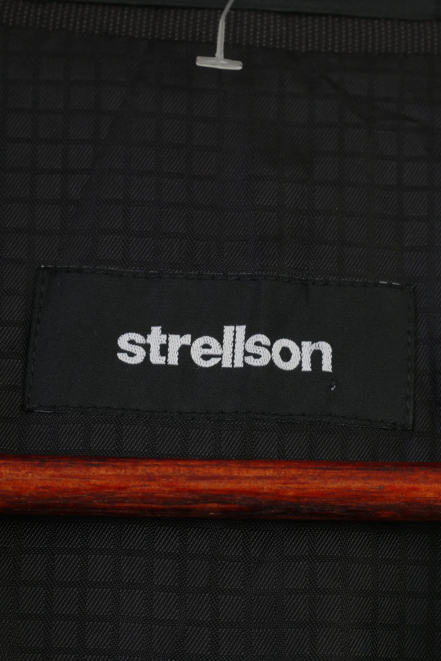 Strellson Men L Blazer Dark Brown Single Breasted Shoulder Pads Jacket