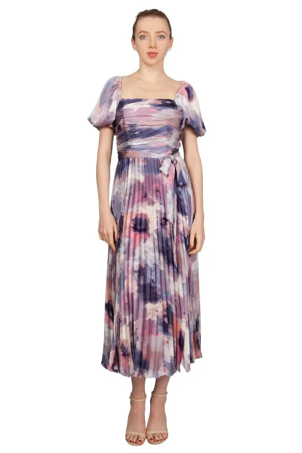 Stretch Pleated Midi Dress 224349