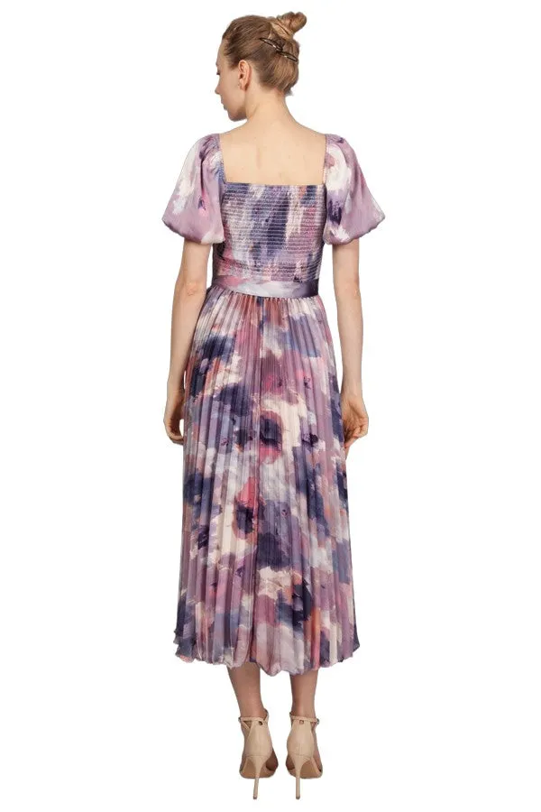 Stretch Pleated Midi Dress 224349
