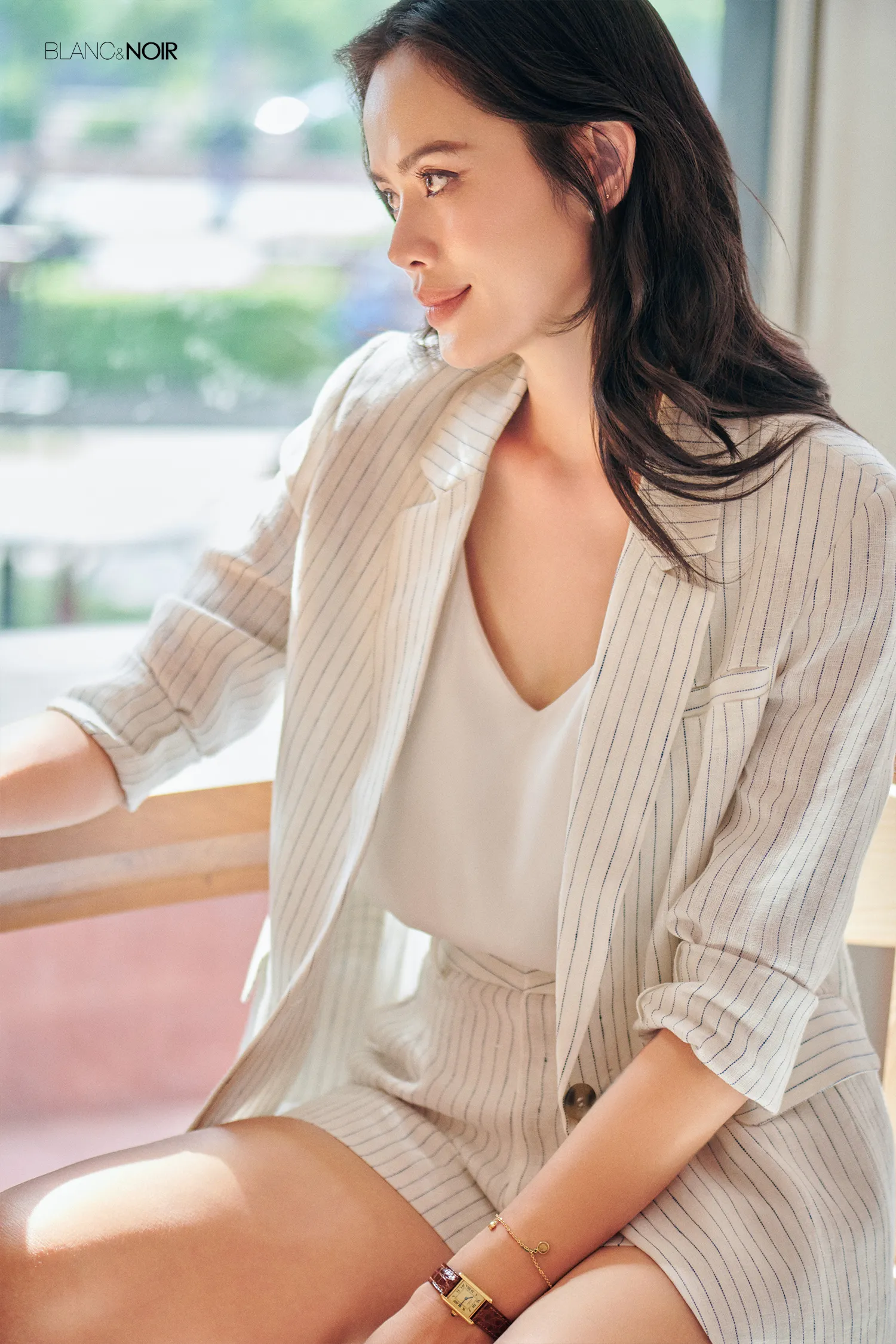 Stripe Linen Short