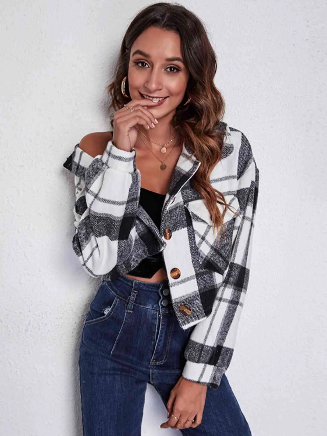 Stylish For Fall Cropped Shacket