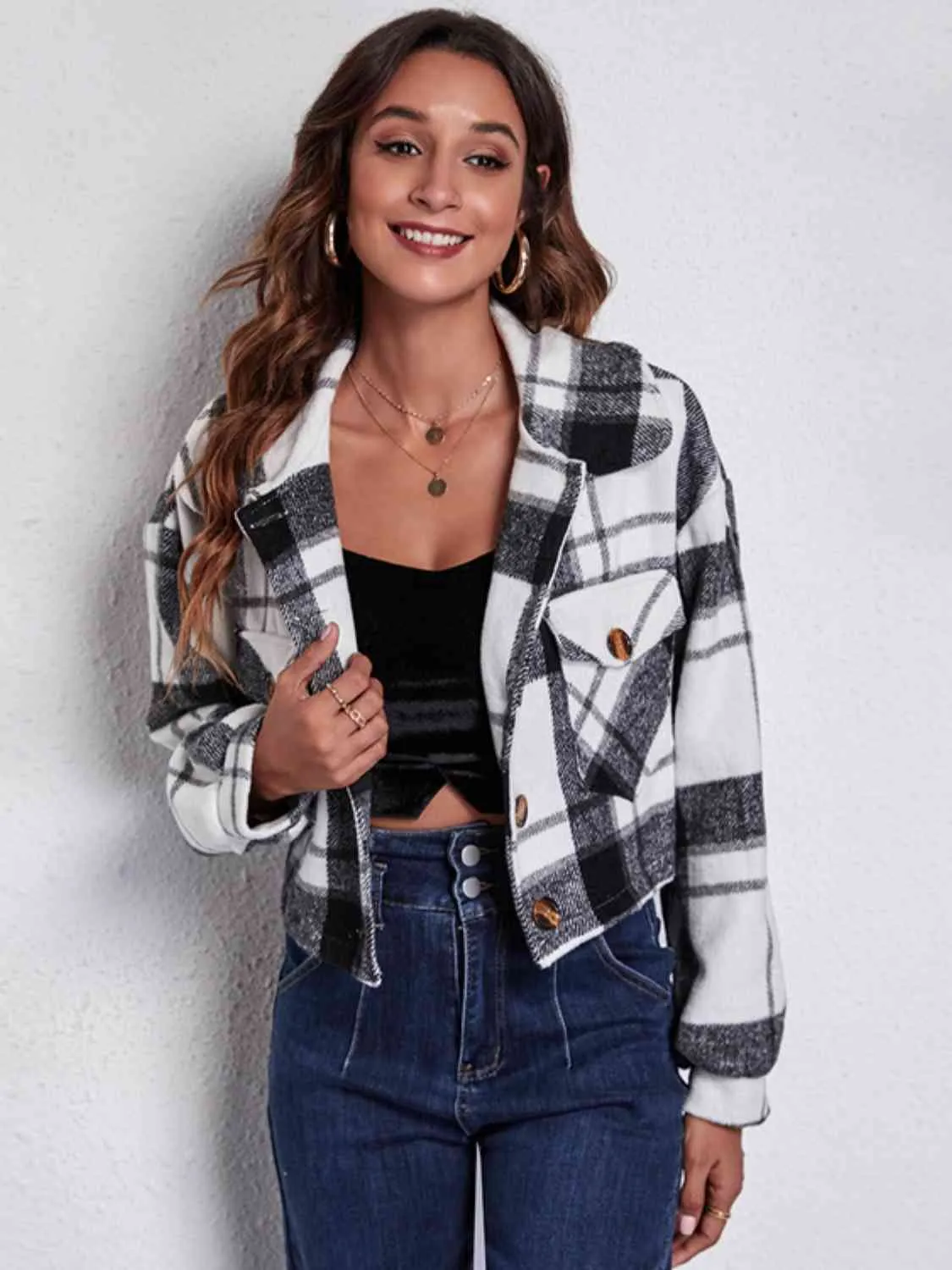 Stylish For Fall Cropped Shacket