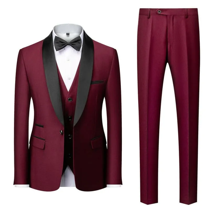 Stylish Shawl Lapel Grooms Men Wedding Suits for Comfort and Durability