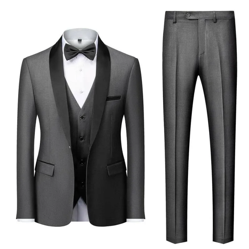 Stylish Shawl Lapel Grooms Men Wedding Suits for Comfort and Durability