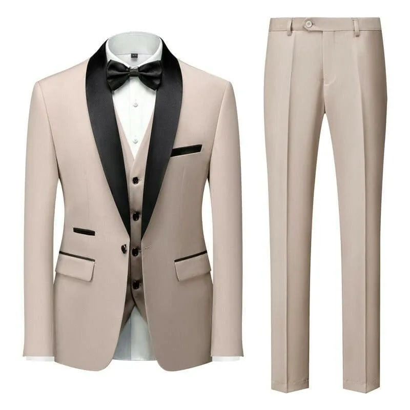 Stylish Shawl Lapel Grooms Men Wedding Suits for Comfort and Durability