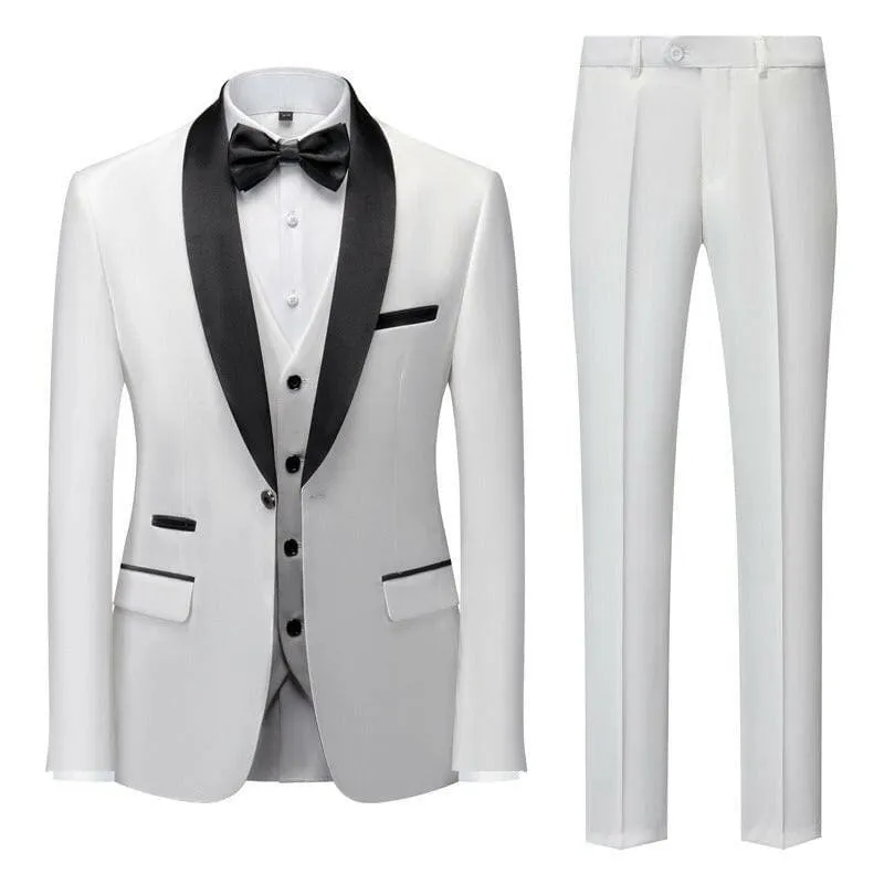 Stylish Shawl Lapel Grooms Men Wedding Suits for Comfort and Durability