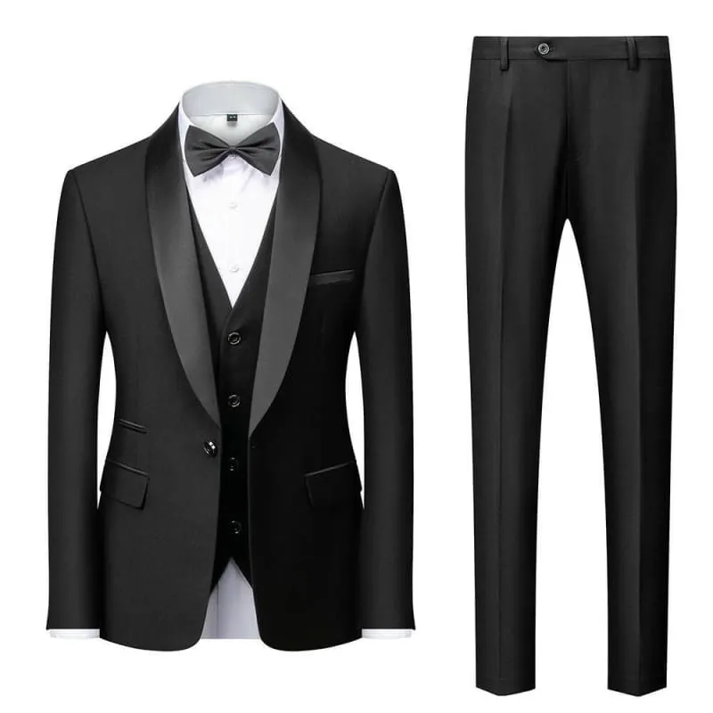Stylish Shawl Lapel Grooms Men Wedding Suits for Comfort and Durability