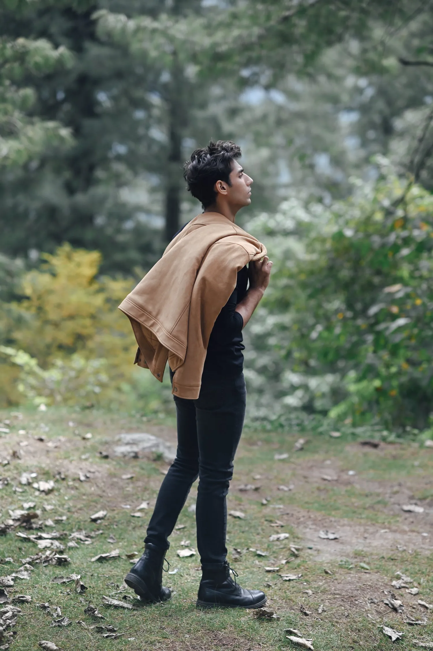 Suede Sherpa Jacket