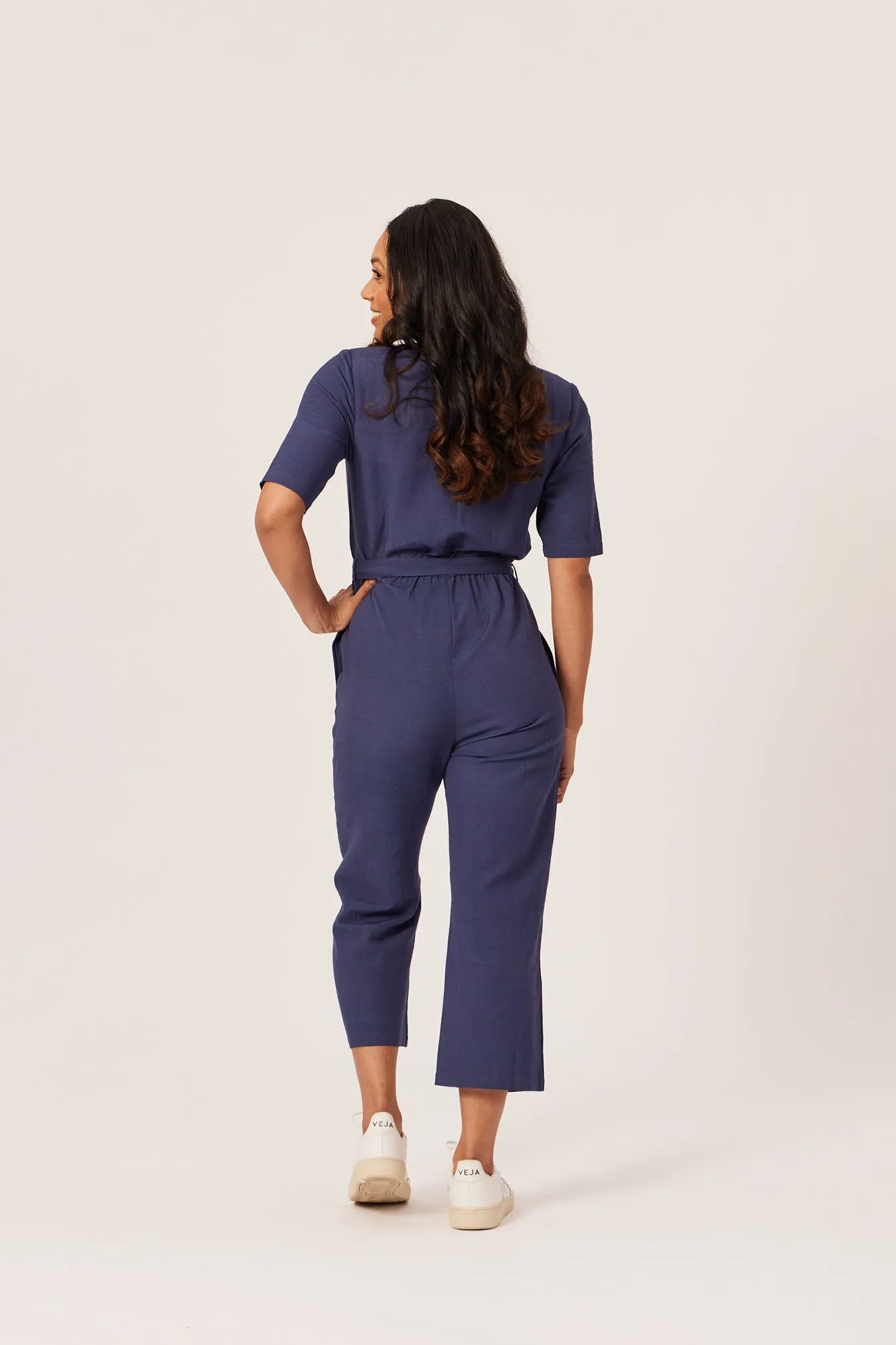 Suzanne - Wrap Jumpsuit - Navy