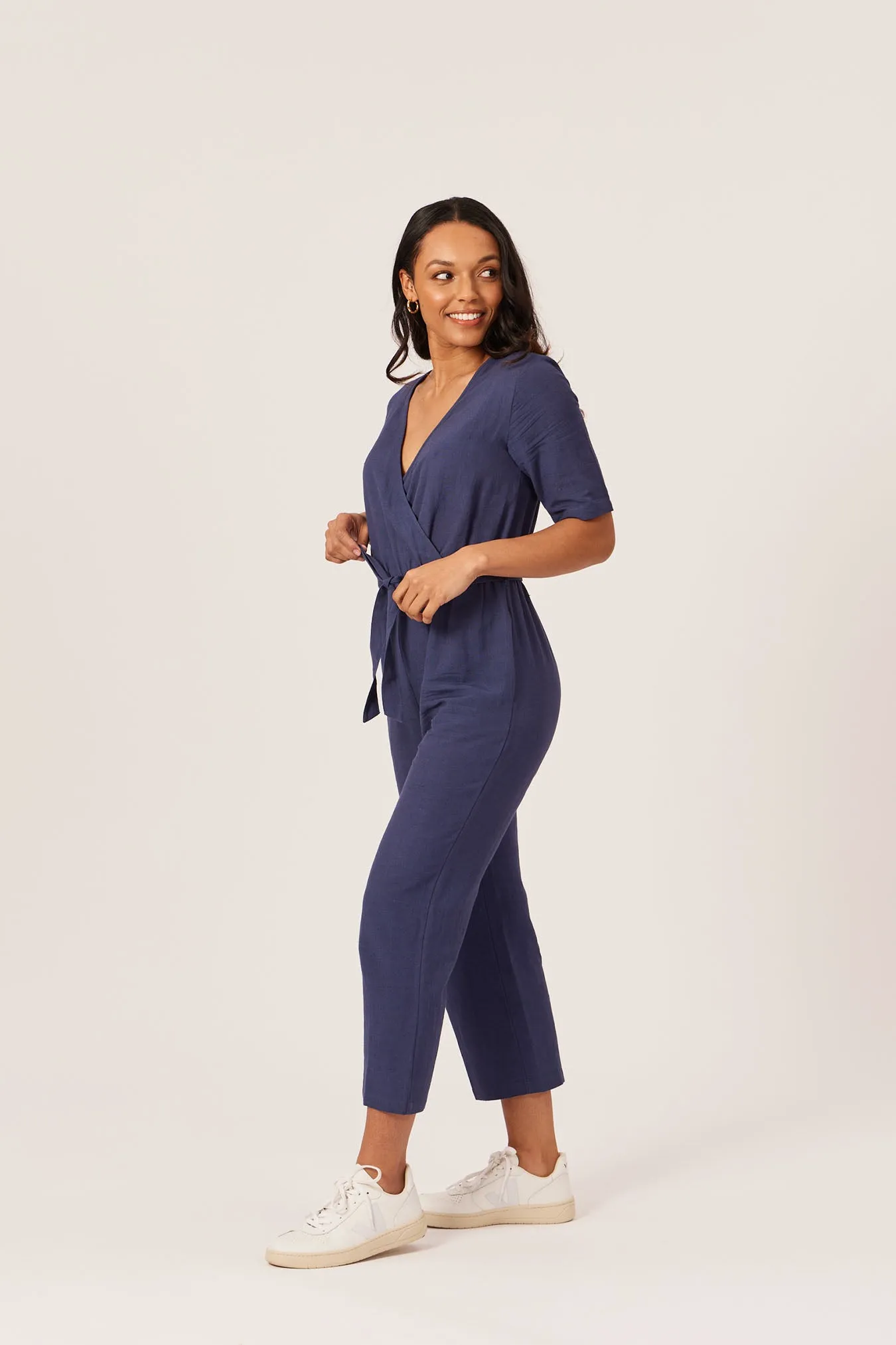 Suzanne - Wrap Jumpsuit - Navy
