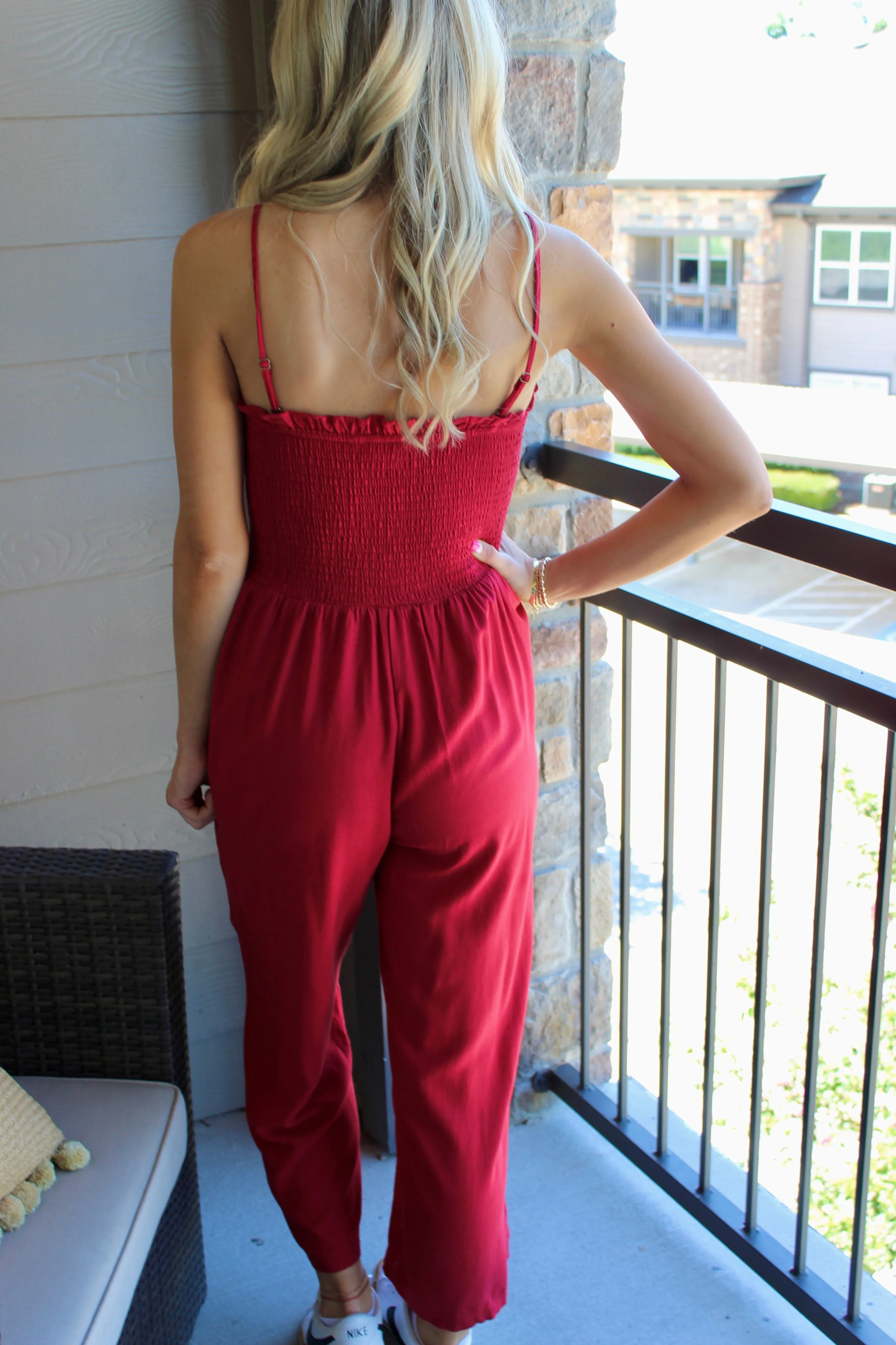 Tasha Red Salsa Jumpsuit