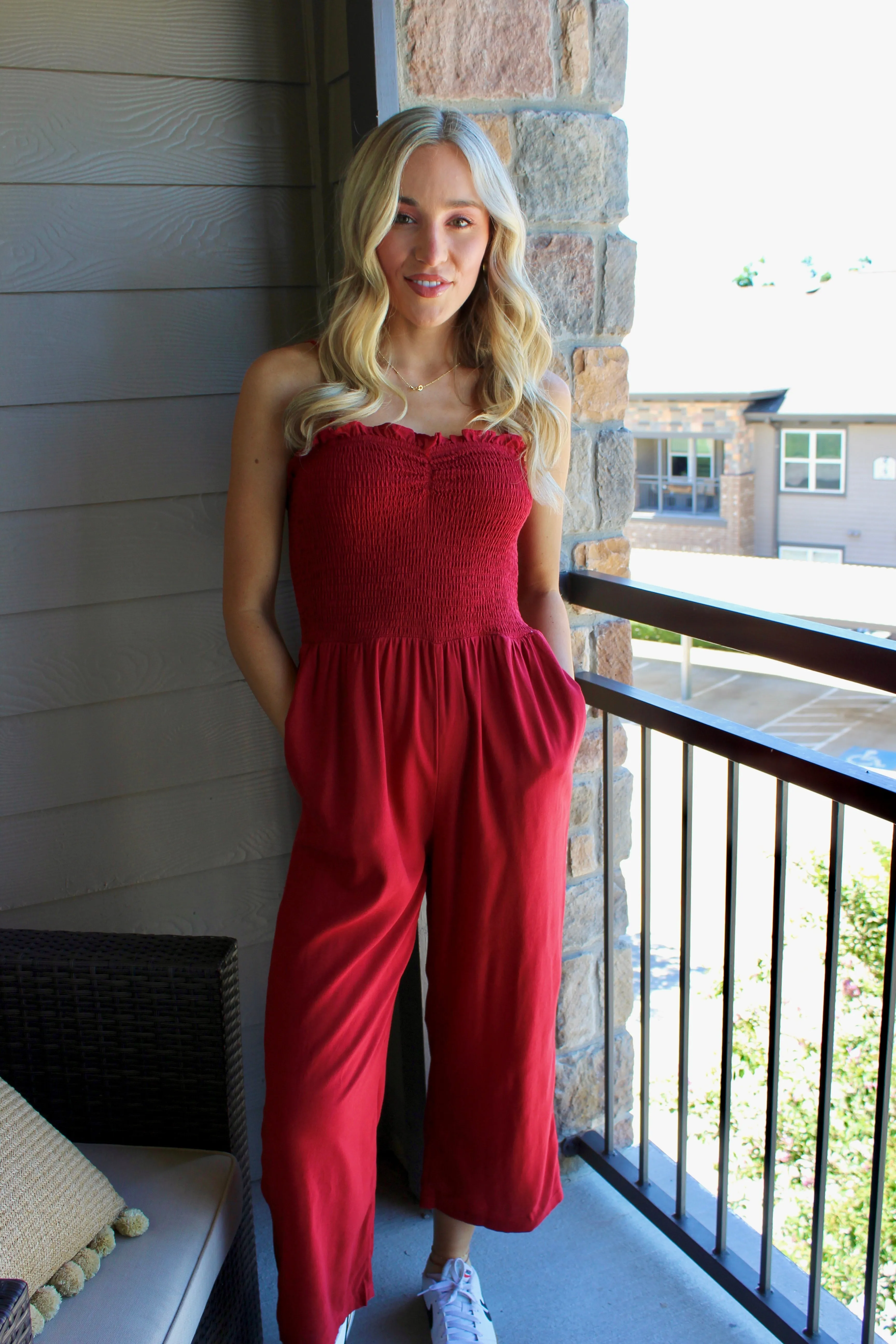 Tasha Red Salsa Jumpsuit