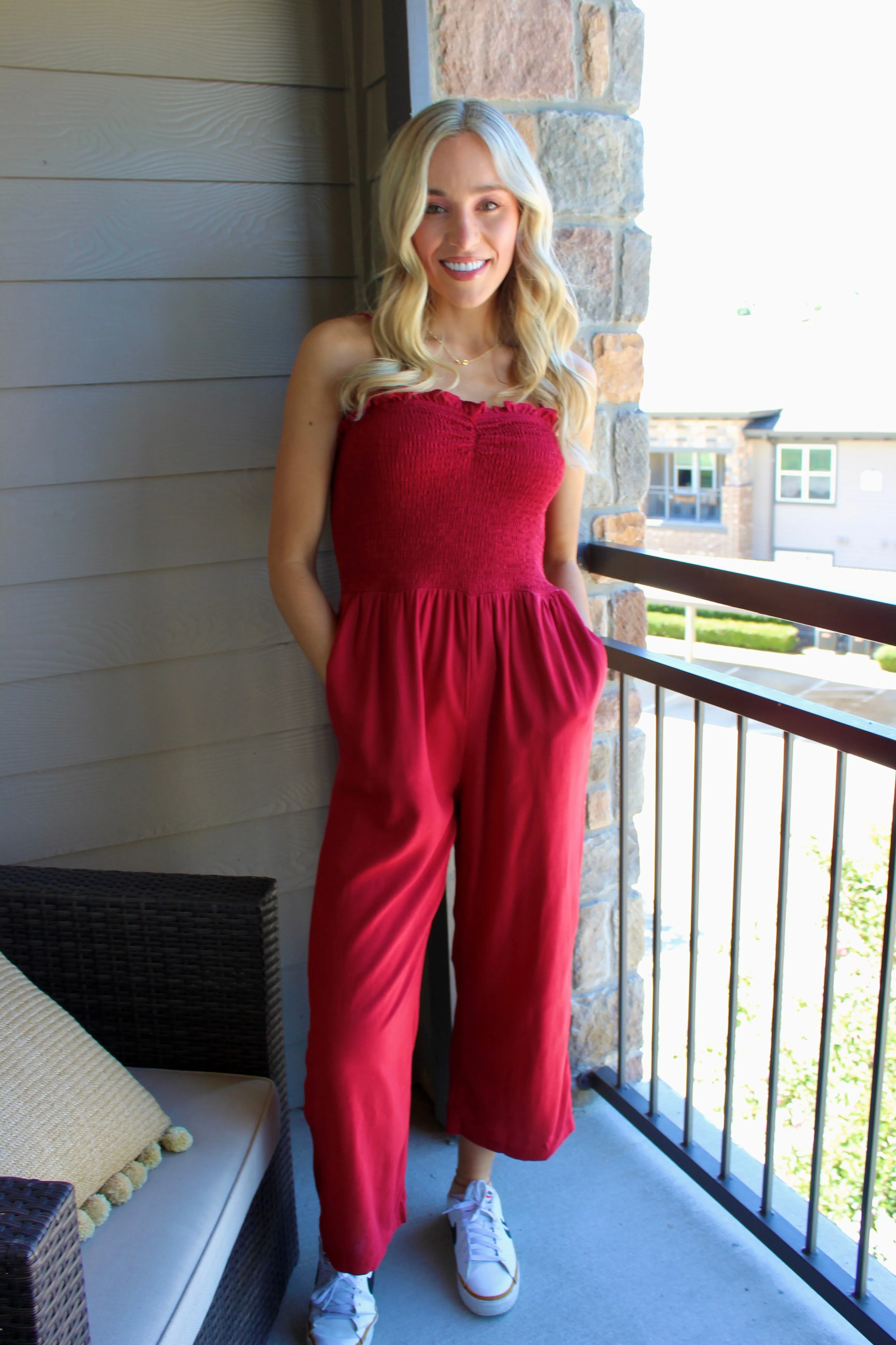 Tasha Red Salsa Jumpsuit