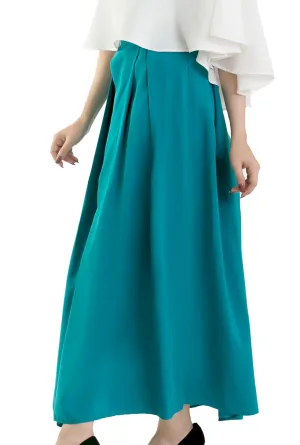 The Box pleated Skirt - Turquoise