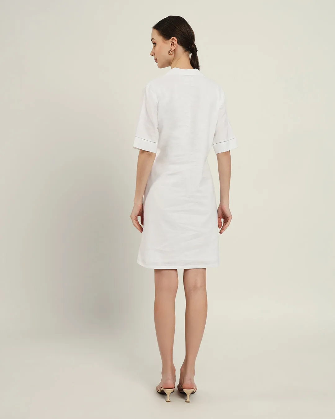 The Ermont Daisy White Linen Dress