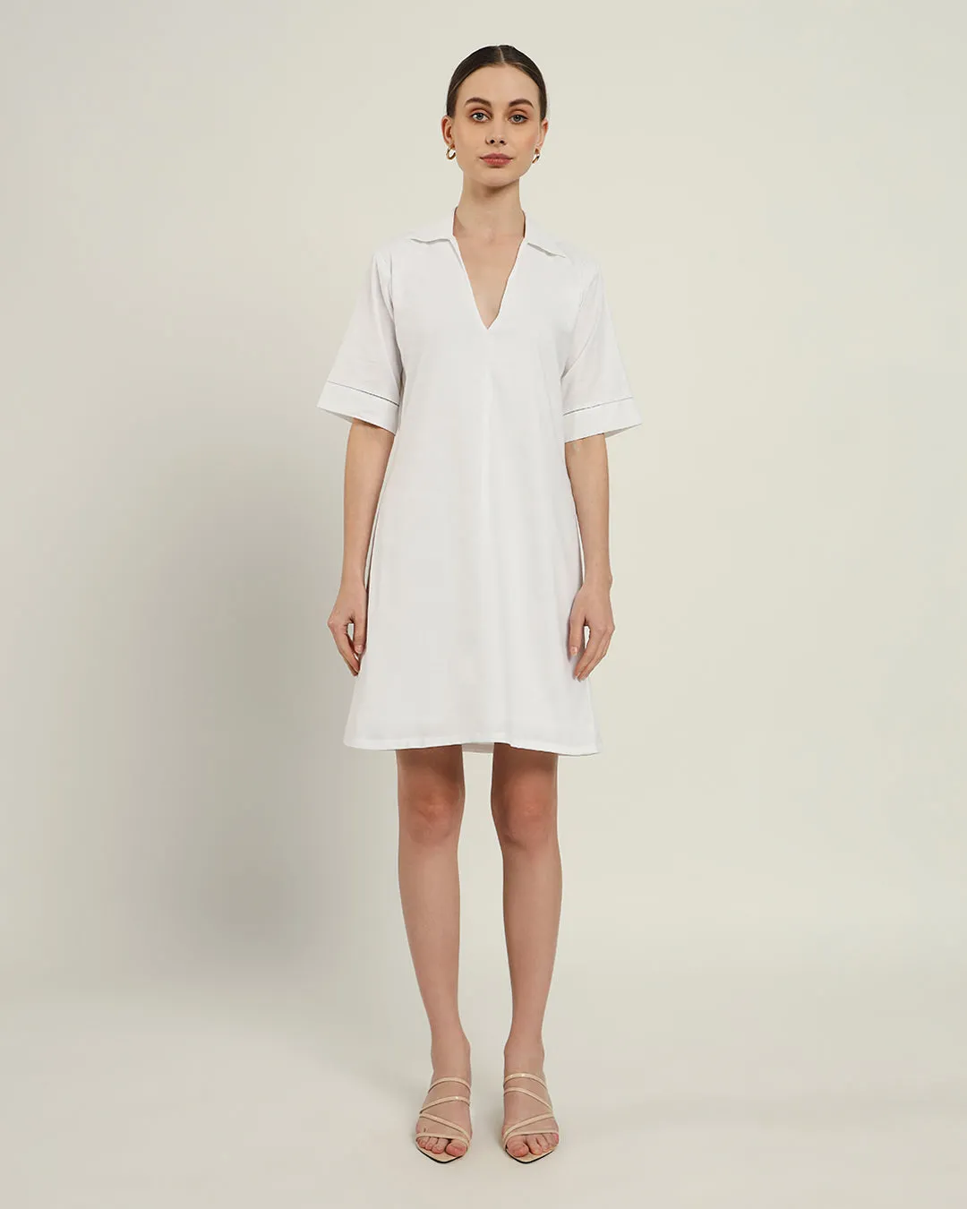 The Ermont Daisy White Linen Dress