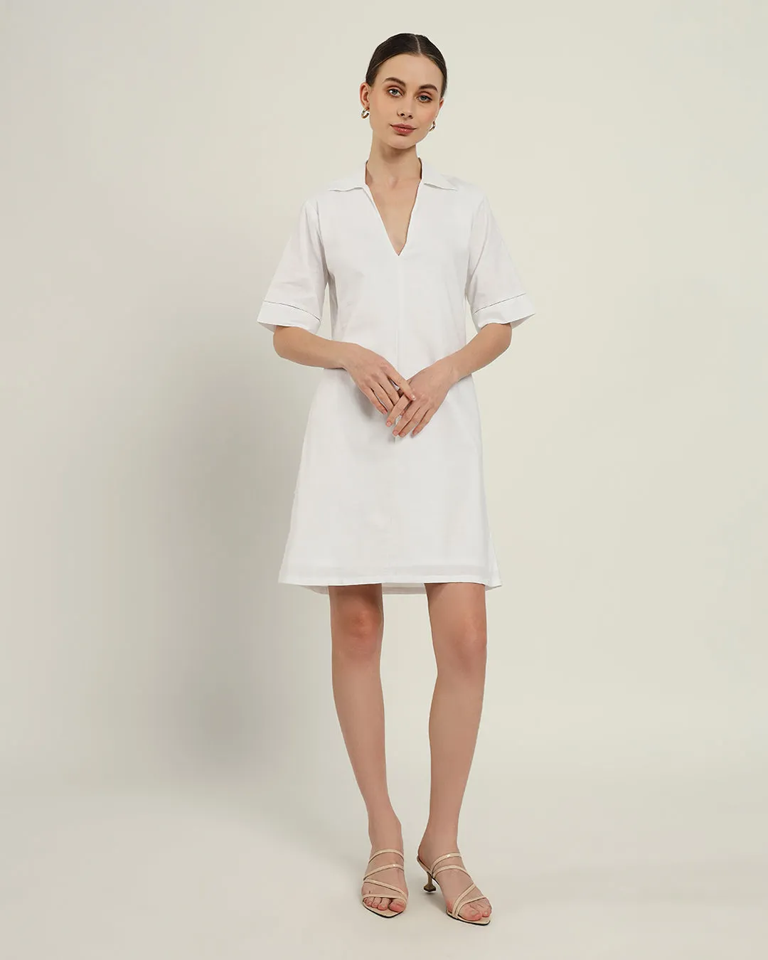 The Ermont Daisy White Linen Dress
