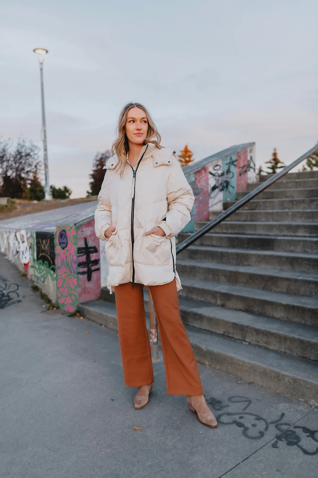 The Kae Puffer Coat - Birch