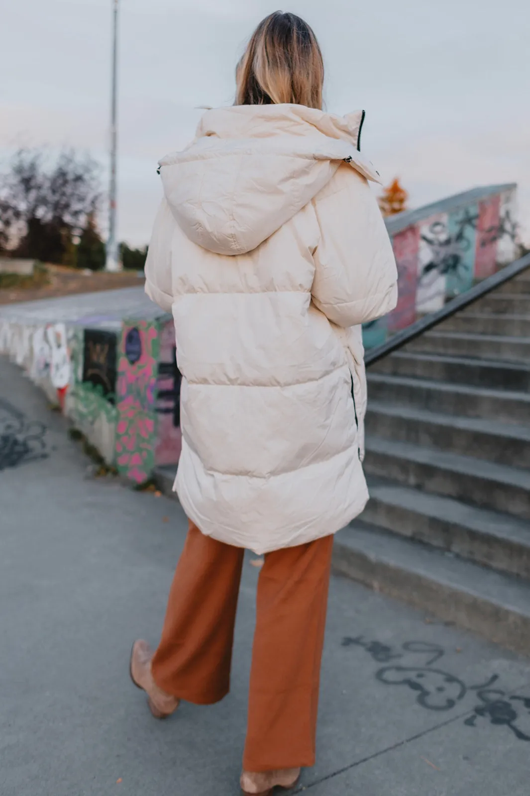 The Kae Puffer Coat - Birch