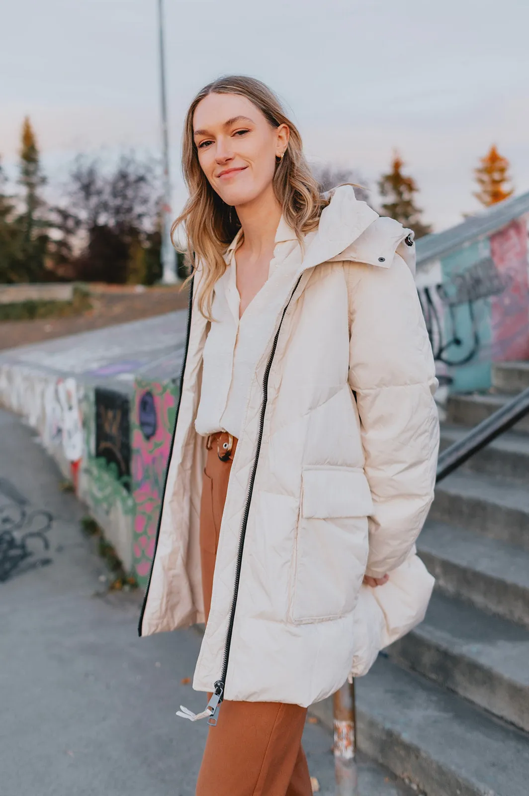 The Kae Puffer Coat - Birch