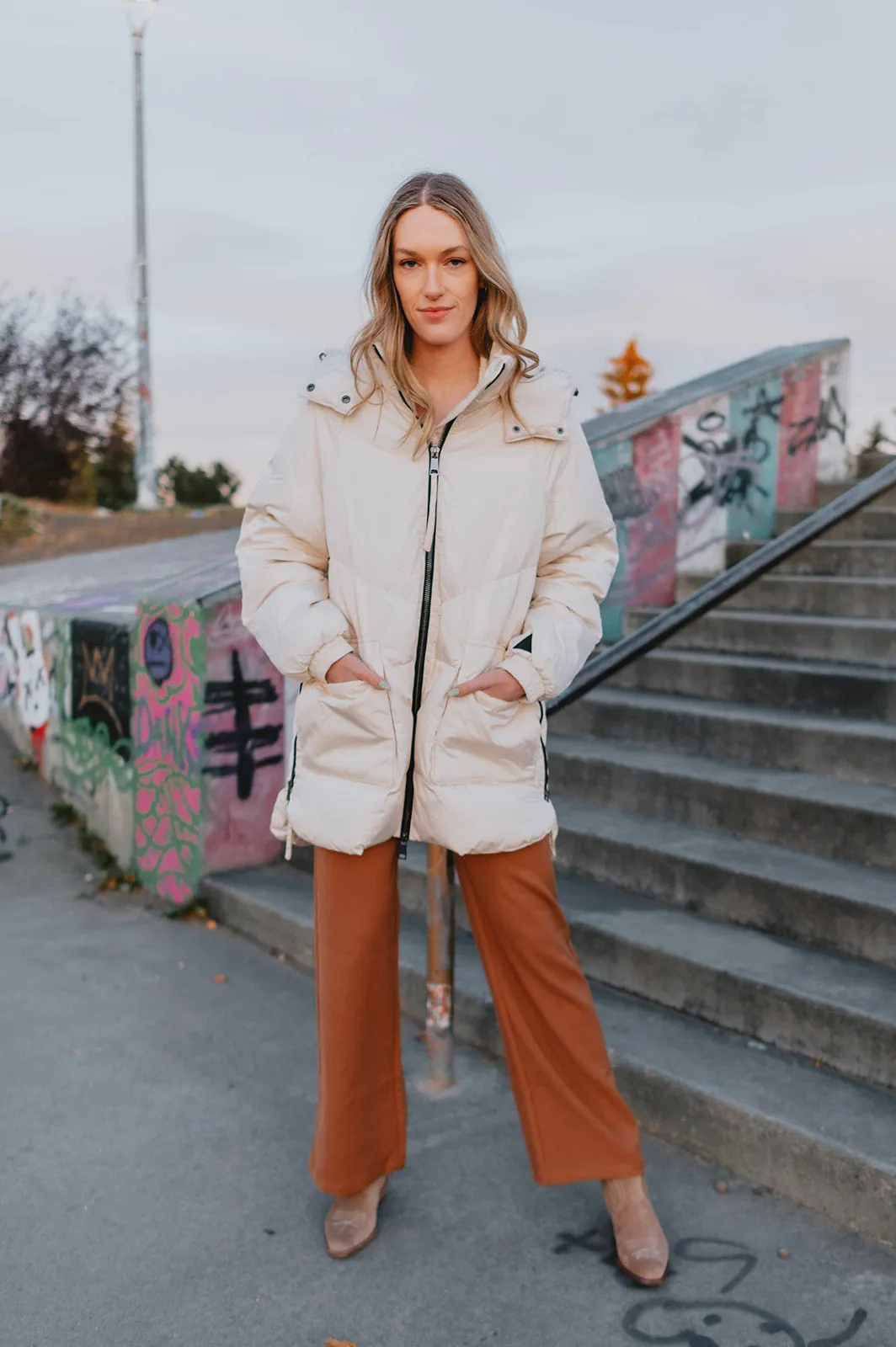 The Kae Puffer Coat - Birch