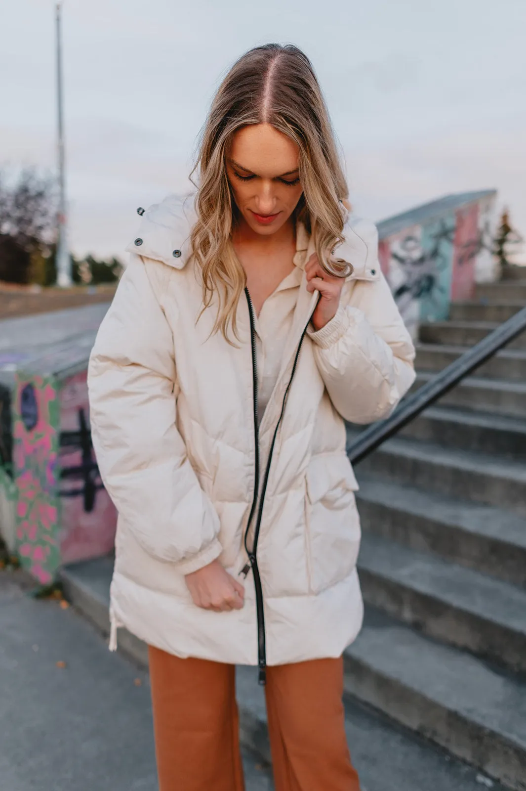 The Kae Puffer Coat - Birch