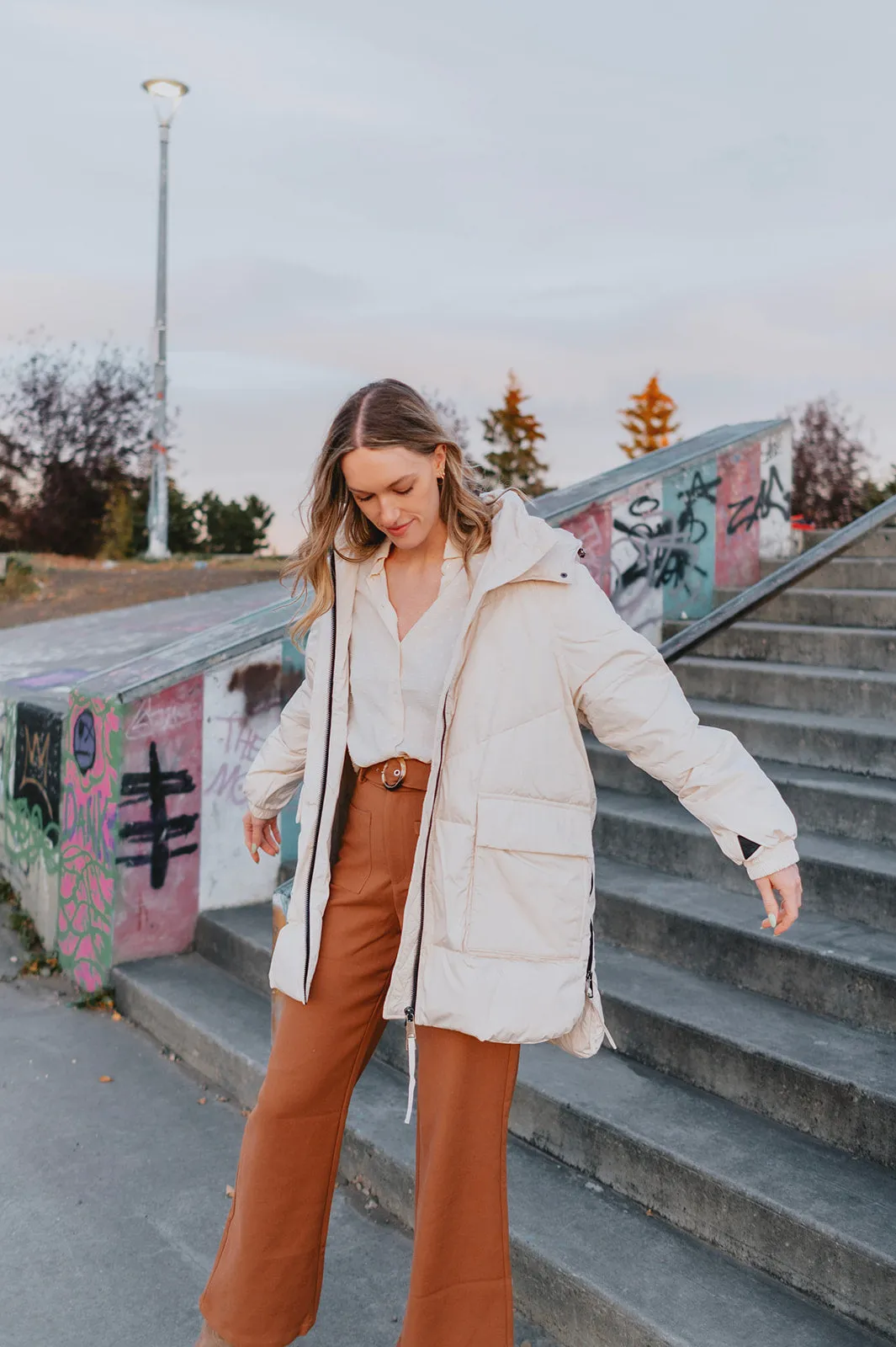 The Kae Puffer Coat - Birch