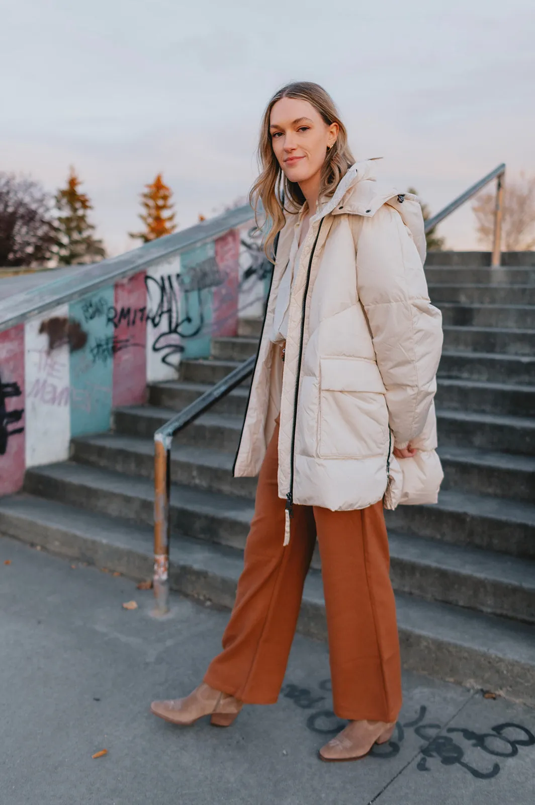 The Kae Puffer Coat - Birch