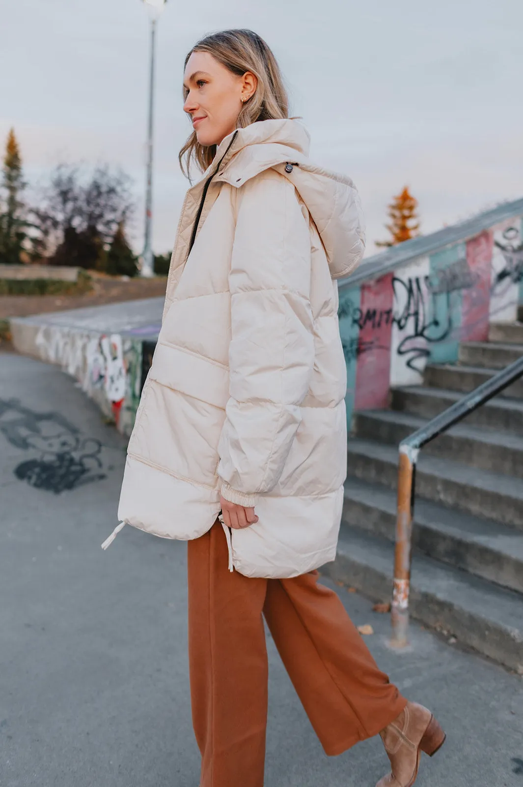 The Kae Puffer Coat - Birch